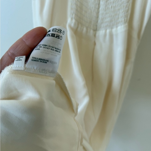 Reformation Ivory sleeveless Nikita Tank Tie Straps Flounce Hem midi Dress 8 - Picture 13 of 13